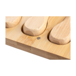 Set de 4 couverts à fromage en acier inoxydable avec manches en bois sixième vue