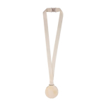 Médaille en bois avec cordon en coton et boucle de sécurité cinquième vue