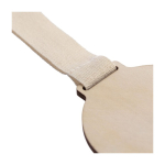 Médaille en bois avec cordon en coton et boucle de sécurité septième vue
