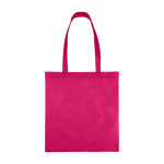 Sac en tissu non tissé recyclé avec anses thermosoudées 80 g/m² couleur rose première vue