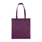 Sac en tissu non tissé recyclé avec anses thermosoudées 80 g/m² couleur violet première vue