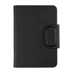 Porte-passeport en cuir synthétique recyclé avec tracker couleur noir première vue