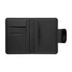 Porte-passeport en cuir synthétique recyclé avec tracker troisième vue