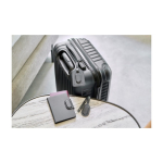 Porte-passeport en cuir synthétique recyclé avec tracker sixième vue