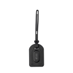 Étiquette de bagage avec tracker Apple FindMy personnalisable couleur noir avec zone d'impression