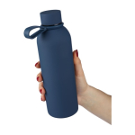 Gourde en acier inoxydable recyclé avec revêtement caoutchouc 500ml septième vue