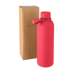 Gourde en inox recyclé avec finition gomme et dragonne 500 ml quatrième vue