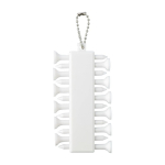 Set de 12 tees de golf en plastique recyclé avec cordon métallique couleur blanc première vue