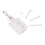 Set de 12 tees de golf en plastique recyclé avec cordon métallique première vue