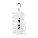 Set de 12 tees de golf en plastique recyclé avec cordon métallique deuxième vue