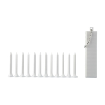 Set de 12 tees de golf en plastique recyclé avec cordon métallique troisième vue