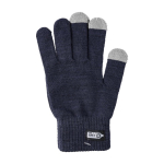 Gants d’hiver RPET avec 3 doigts compatibles écrans tactiles couleur bleu première vue