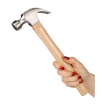 Marteau avec corps en bois de hêtre et tête en acier cinquième vue