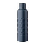 Gourde en acier inoxydable avec texture géométrique 800ml couleur bleu première vue