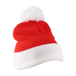Bonnet de Père Noël en tricot acrylique avec pompon en polyester première vue