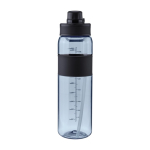 Gourde en plastique avec double option de boire par le bouchon 900ml couleur noir première vue