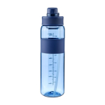 Gourde en plastique avec double option de boire par le bouchon 900ml couleur bleu ultramarine première vue
