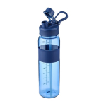 Gourde en plastique avec double option de boire par le bouchon 900ml couleur bleu ultramarine deuxième vue
