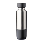 Gourde en acier inoxydable avec poignée et verre intégré 500ml couleur noir première vue
