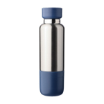 Gourde en acier inoxydable avec poignée et verre intégré 500ml couleur bleu première vue