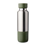 Gourde en acier inoxydable avec poignée et verre intégré 500ml couleur vert première vue