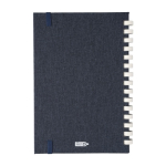 Carnet RPET avec spirale en carton blanc feuilles lignées A5 troisième vue