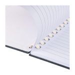 Carnet RPET avec spirale en carton blanc feuilles lignées A5 septième vue