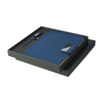Carnet en PU recyclé avec feuilles lignées A5 et stylo encre bleue dixième vue