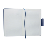 Carnet en PU recyclé avec feuilles lignées A5 et stylo encre bleue huitième vue