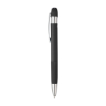 Stylo en aluminium recyclé avec finition caoutchouc encre bleue troisième vue