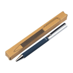 Stylo roller rotatif en laiton et RPET personnalisable encre bleue septième vue