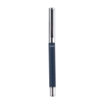 Stylo roller en laiton et RPET personnalisable encre bleue couleur bleu première vue