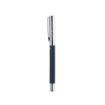 Stylo roller en laiton et RPET personnalisable encre bleue couleur bleu avec zone d'impression
