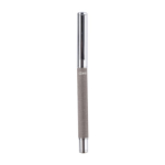Stylo roller en laiton et RPET personnalisable encre bleue couleur gris première vue