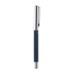 Stylo roller en laiton et RPET personnalisable encre bleue troisième vue