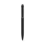 Stylo en aluminium recyclé avec clip innovant et encre bleue couleur noir première vue