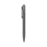 Stylo en aluminium recyclé avec clip innovant et encre bleue couleur gris clair deuxième vue