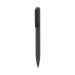 Stylo en métal recyclé avec clip et design rond, encre noire couleur titan