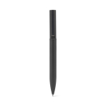 Stylo en métal 60 % recyclé élégant avec clip et encre bleue couleur noir première vue