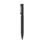 Stylo en métal 60 % recyclé élégant avec clip et encre bleue couleur noir deuxième vue