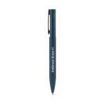 Stylo en métal 60 % recyclé élégant avec clip et encre bleue couleur bleu Image avec logo 3