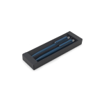Set de stylos en aluminium recyclé avec et sans encre, encre bleue couleur bleu Neuvième vue