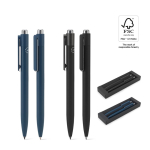 Set de stylos en aluminium recyclé avec et sans encre, encre bleue diverses couleurs