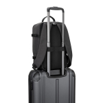 Sac à dos en polyester recyclé aux dimensions pour avion 14” couleur gris foncé cinquième vue