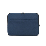 Housse pour ordinateur portable en polyester recyclé haute densité 14” couleur bleu première vue