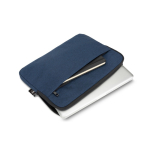 Housse pour ordinateur portable en polyester recyclé haute densité 14” couleur bleu Huitième vue