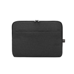 Housse pour ordinateur portable en polyester recyclé haute densité 14” couleur gris foncé première vue