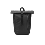 Sac à dos roll-top de voyage en polyester recyclé imperméable 14” couleur noir première vue