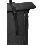 Sac à dos roll-top de voyage en polyester recyclé imperméable 14” couleur noir