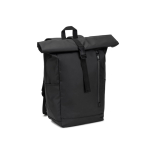 Sac à dos roll-top de voyage en polyester recyclé imperméable 14” couleur noir
